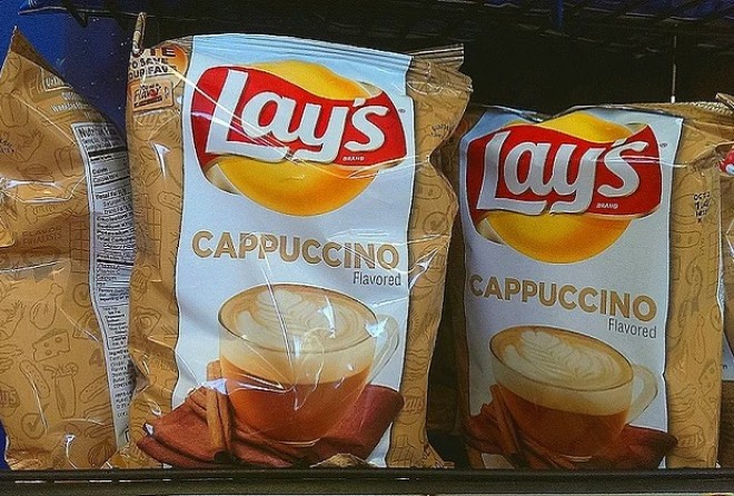 Чипсы со вкусом Капучино попробовать не хотели бы?