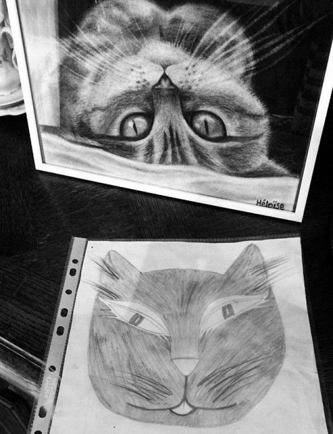 Творческий прогресс работы художников при первых попытках рисовать и через много лет