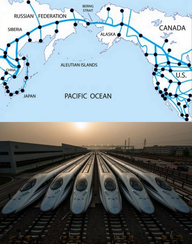 Проэкт уникальной ЖД ветки от Китая до США