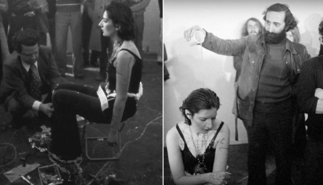 Художница стояла 6 часов смирно позволив зрителям творить с ней что угодно