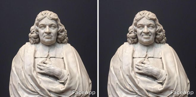 Парень ходит по музеям и смешит старинные портреты с помощью FaceApp