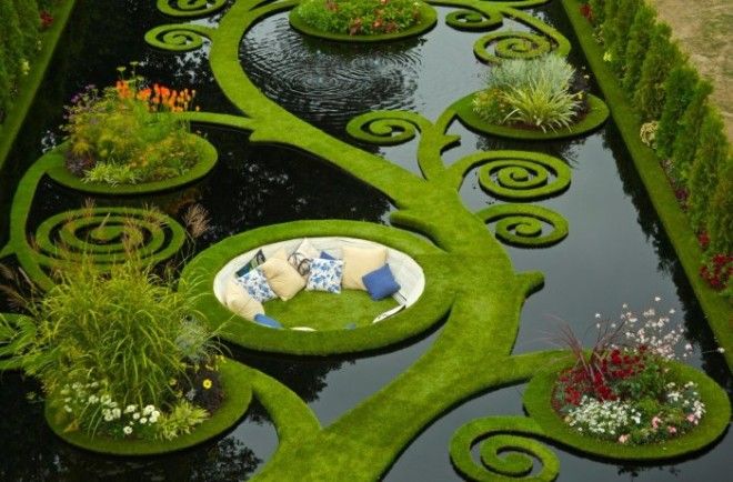 Необычный дизайн водоема 