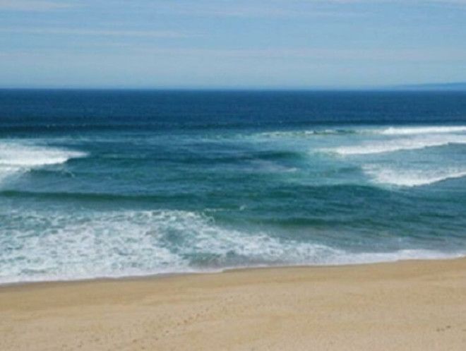 Люди отдыхают на пляже и даже не подозревают какая может быть опасность