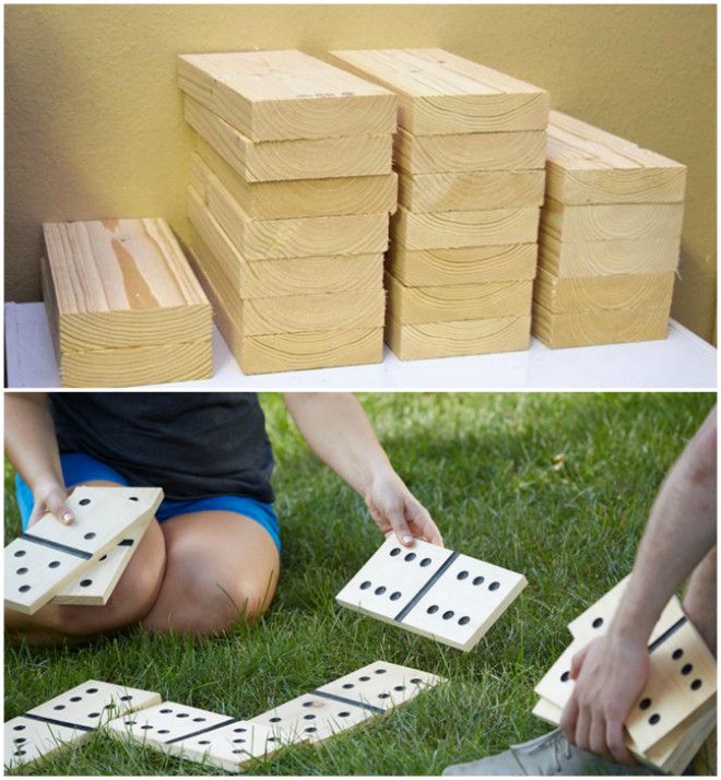 Домино из деревянных дощечек