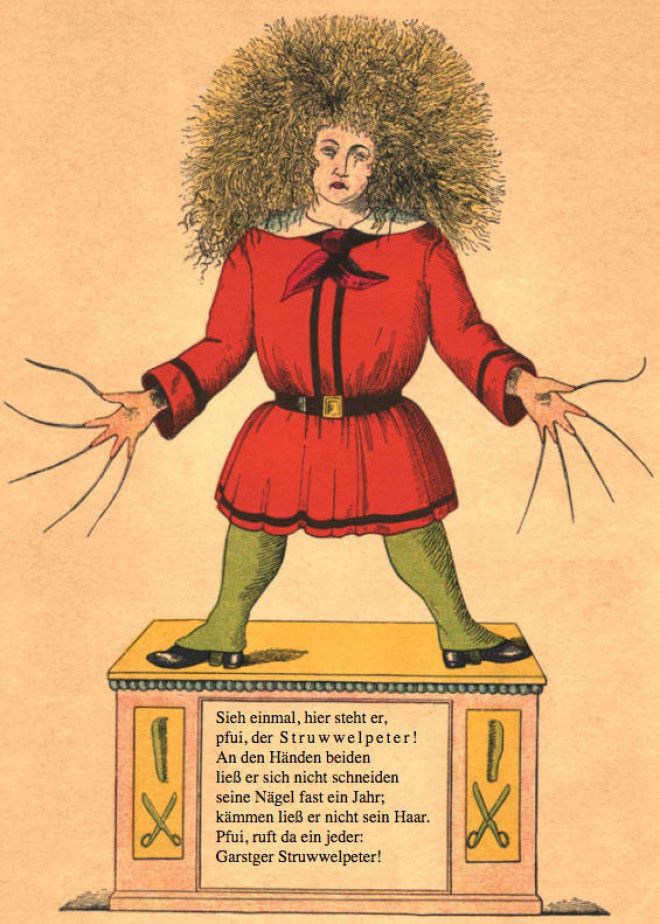 История о неряхе Петере, который не умеет за собой ухаживать - и в результате непопулярен. У него отросшие ногти, грязные руки и копна нечесаных волос История о неряхе Петере который не умеет за собой ухаживать и в результате непопулярен У него отросшие ногти грязные руки и копна нечесаных волос вредные советы германия детская книга книга стихи для детей страшилки черный юмор