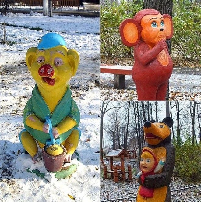 13 фото детских площадок в России на которые вы вряд ли отведёте своих детей