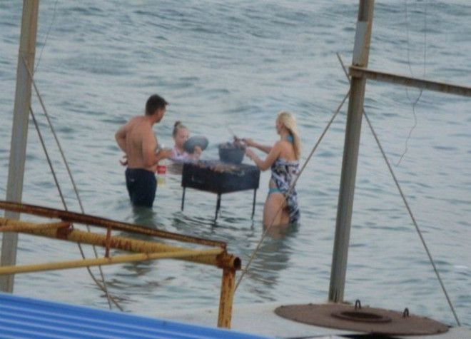 Мангал на воде