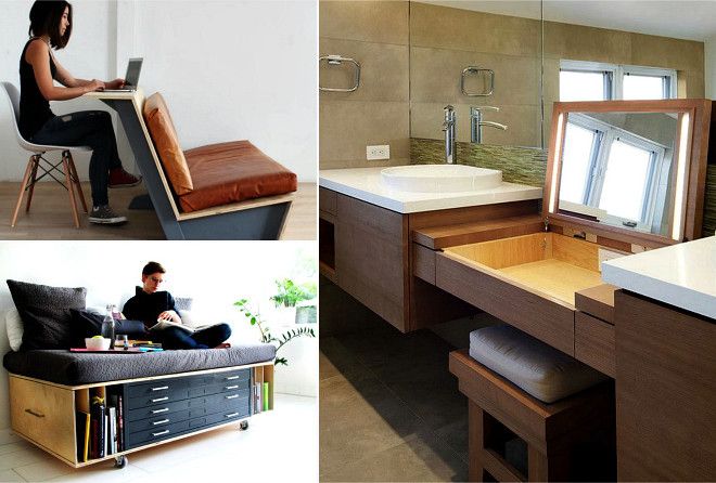 Примеры эргономичной мебели для грамотной организации пространства небольших квартир
