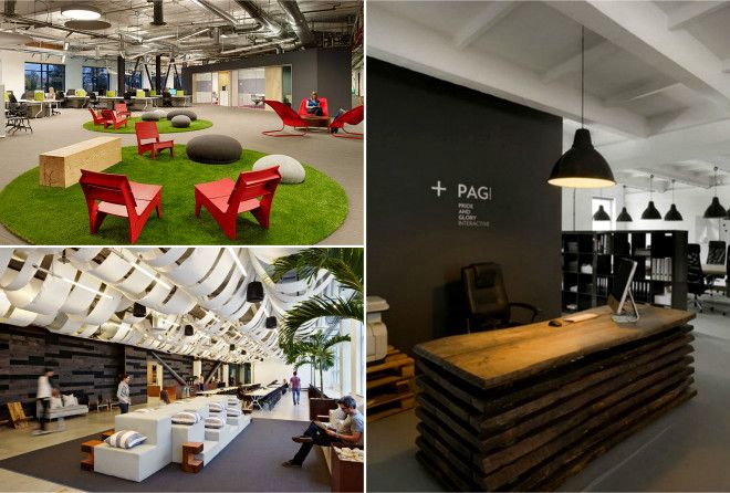 Вот в таких удивительных офисах действительно хочется работать! :-)